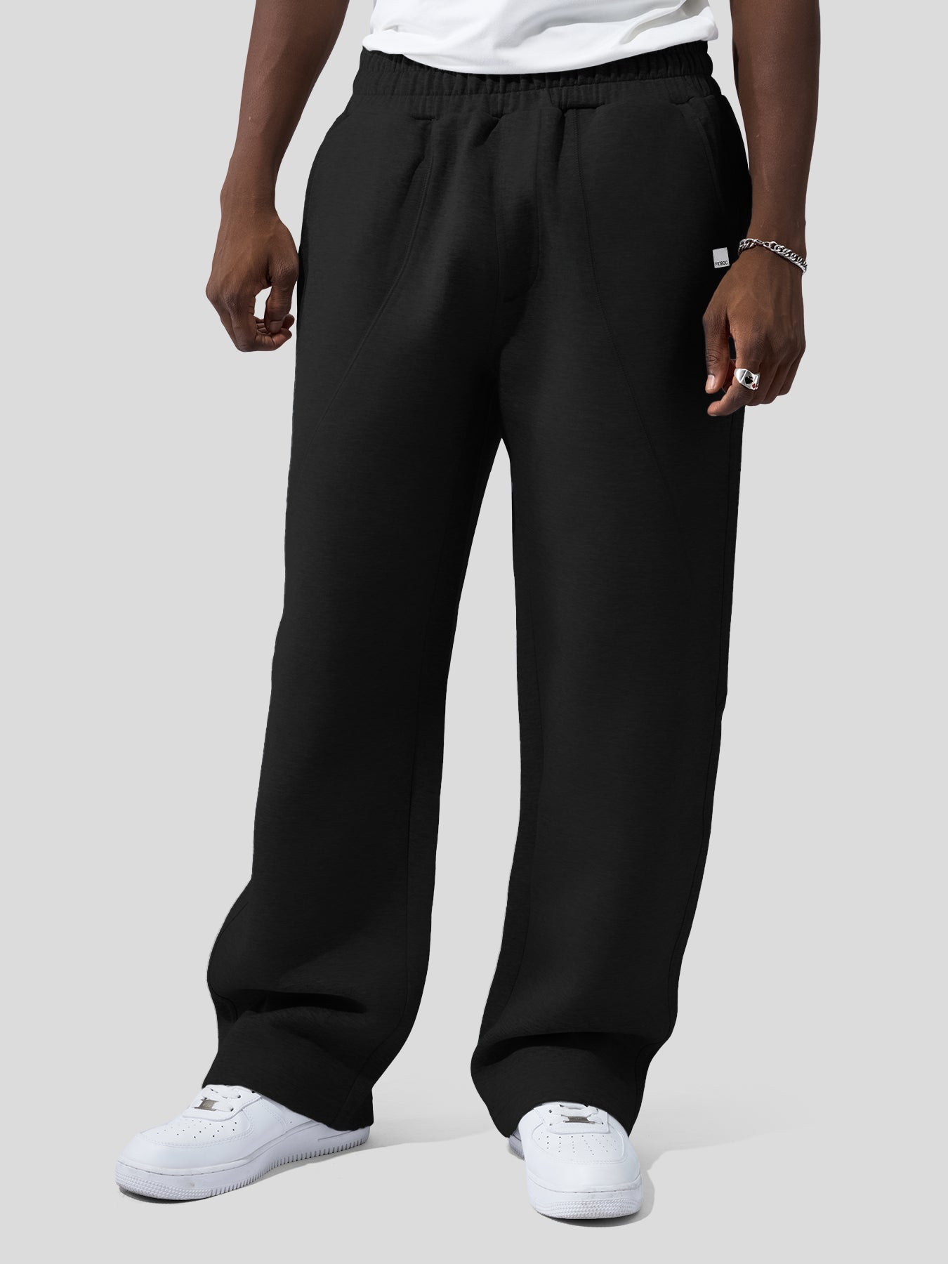 CozySpacer Fall Drawstring Wide Leg Pants Curved Design