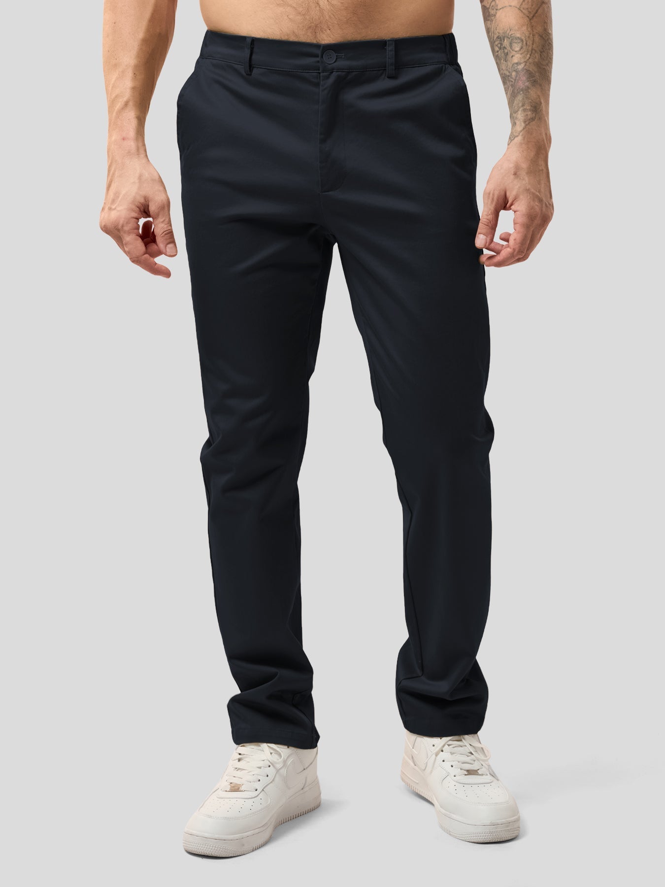 Cotton Sateen Chino Pants Stretch Work Travel