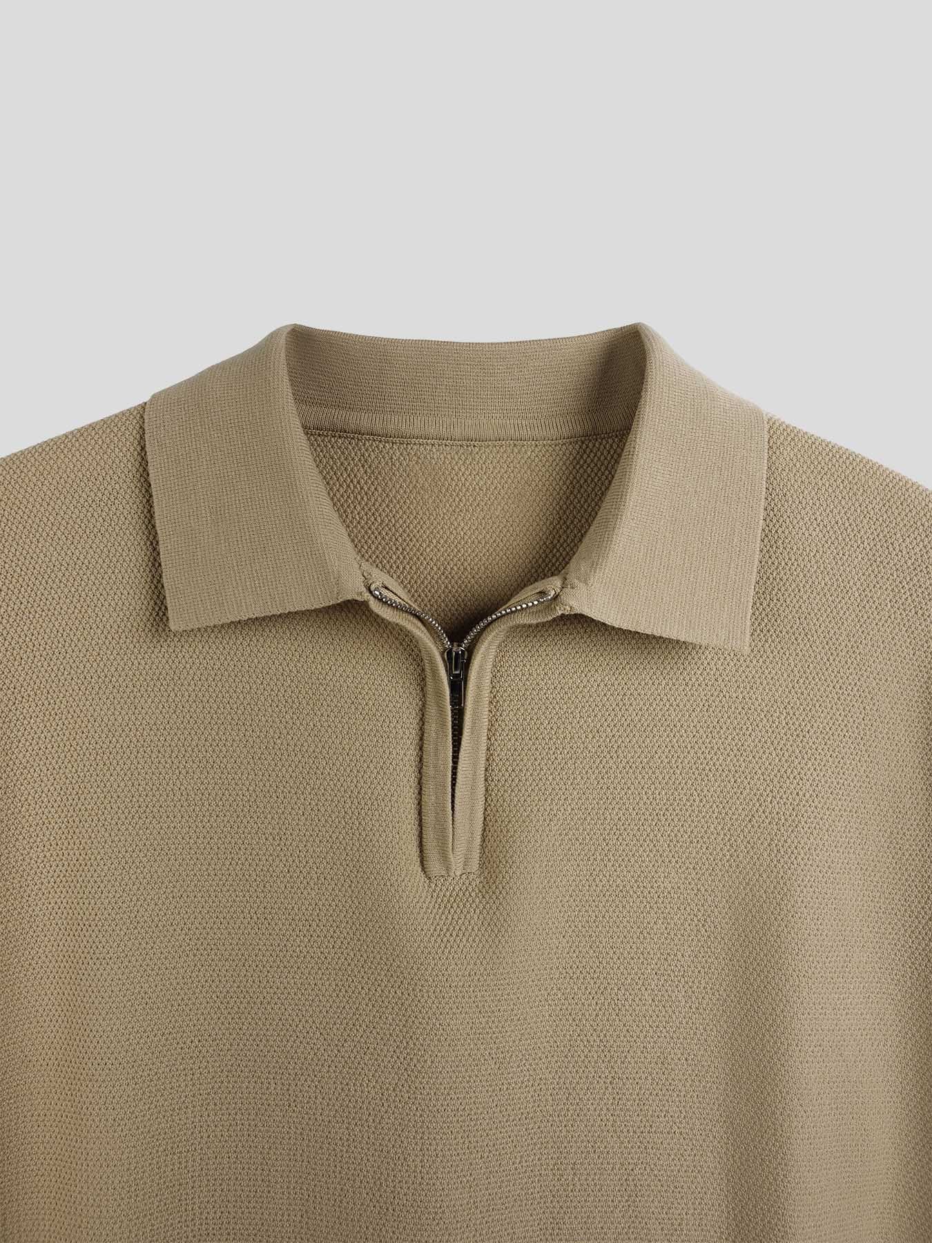 FlexKnit Active Knitted Zip Polo