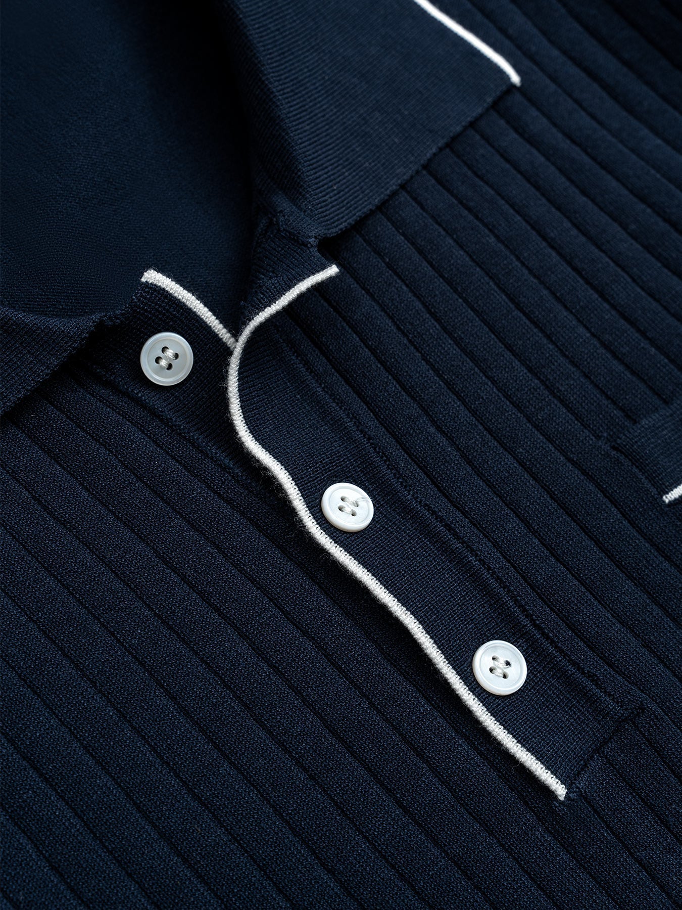 GentleKnit Contrast Color Short Sleeve Knitted Polo