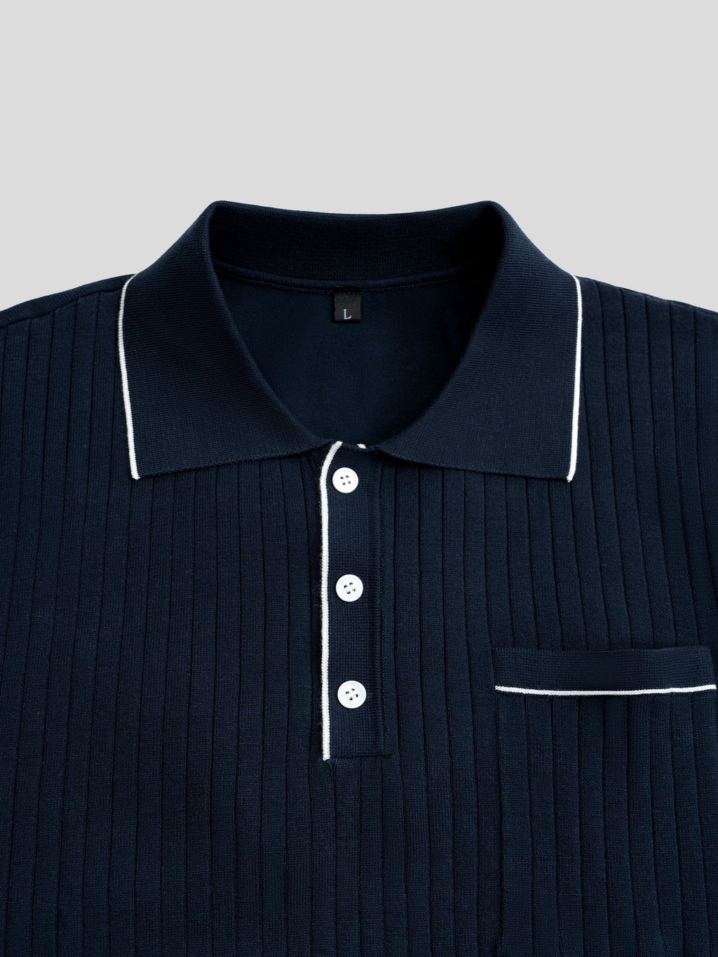 GentleKnit Contrast Color Short Sleeve Knitted Polo