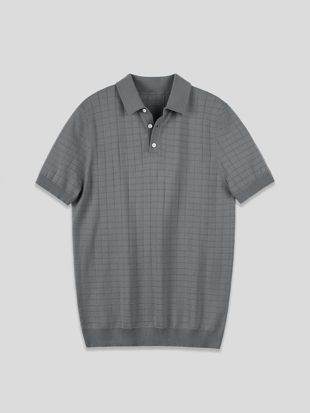 GentleKnit Checkered Short Sleeve Knitted Polo