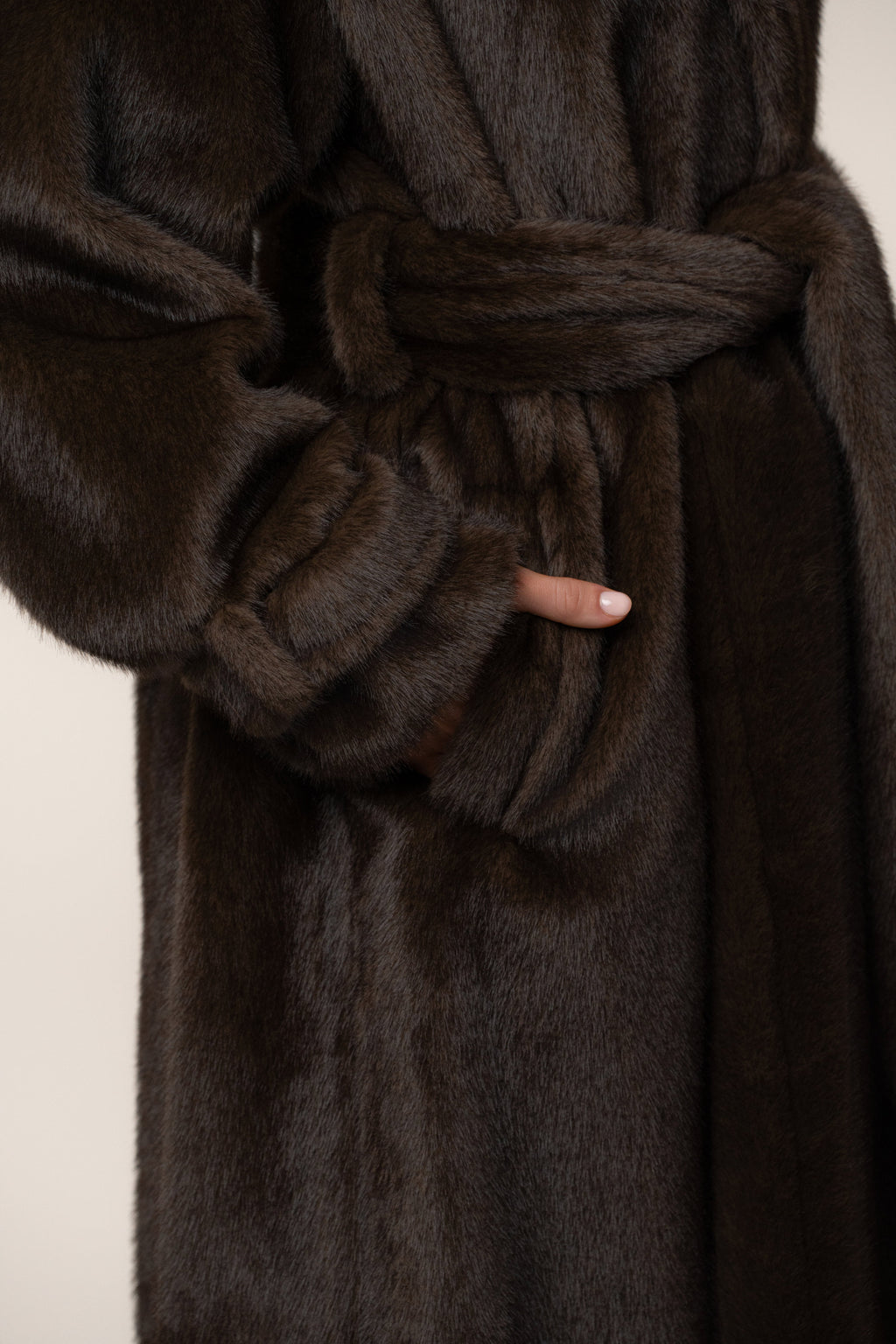 PRE-ORDER Brown Uptown Faux Fur Coat