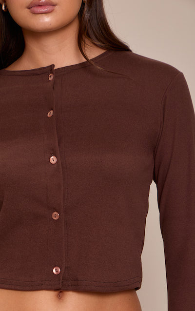 Cream Soft Touch Button Up Cardigan