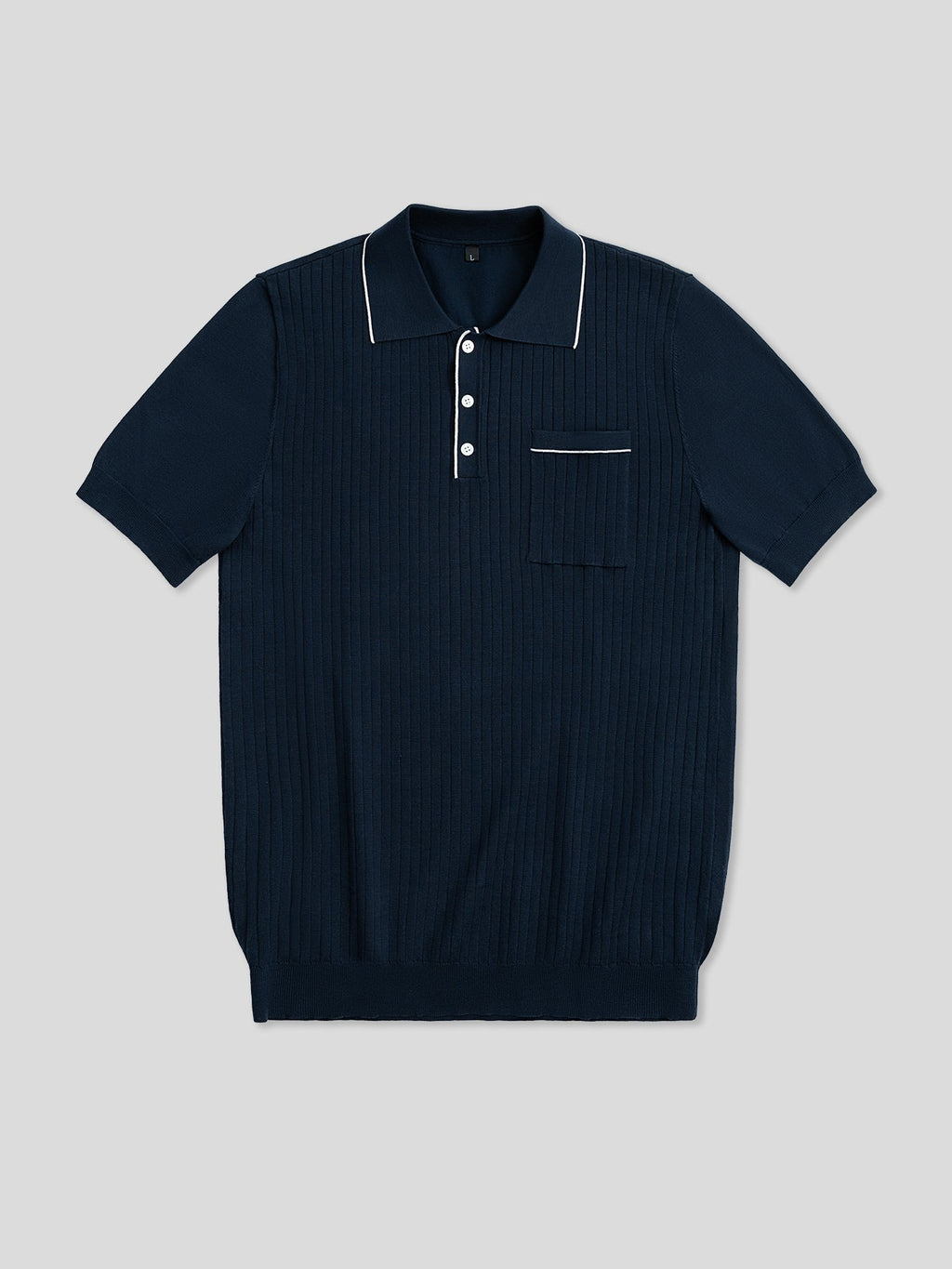 GentleKnit Contrast Color Short Sleeve Knitted Polo