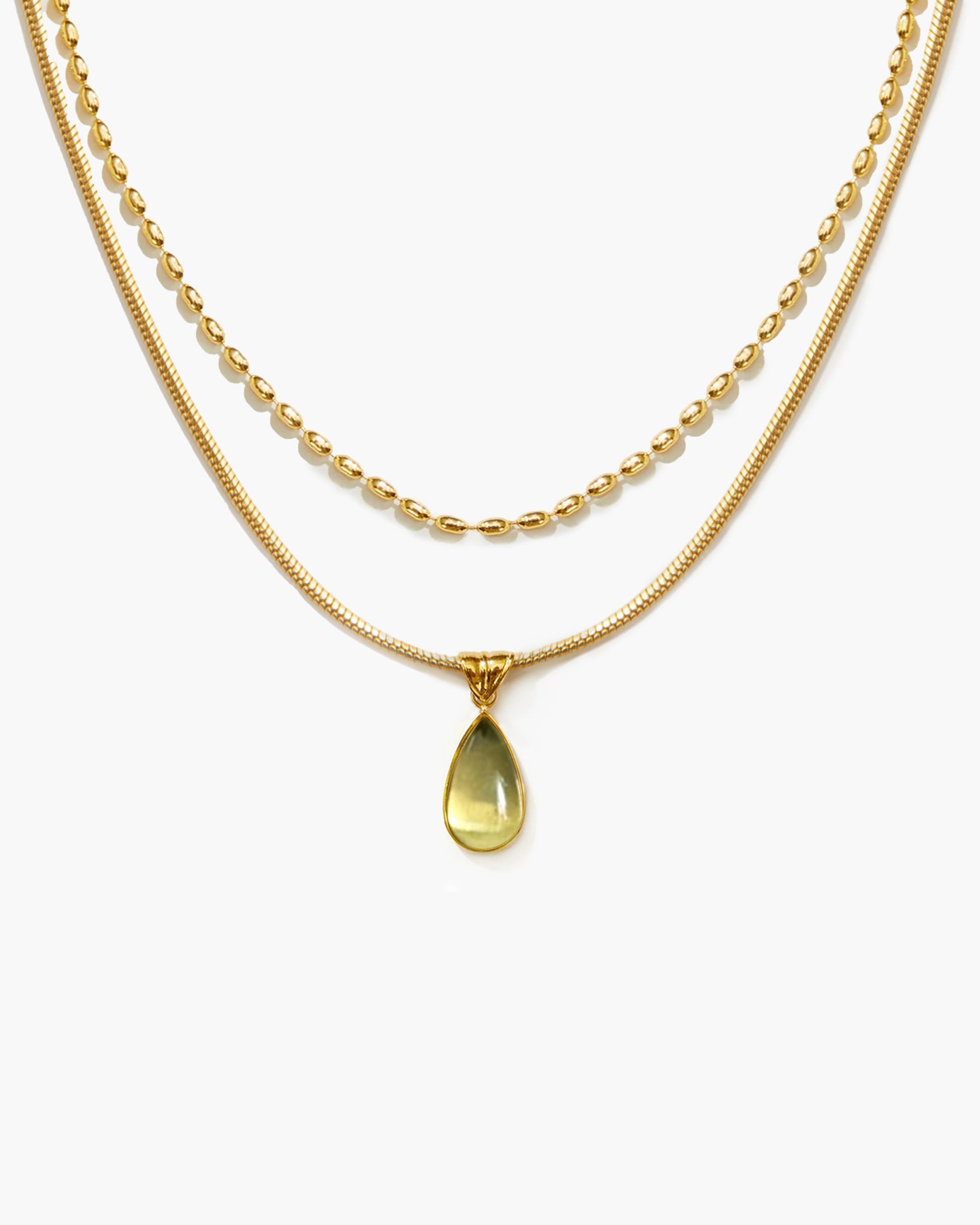 Waterdrop Necklace, Waterdrop Necklace in Marine Blue - En Route Jewelry